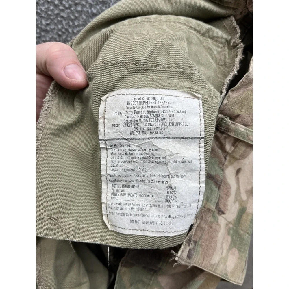 Military Pants Adult Medium Extra Short Camouflage Multicam Camo Ripstop Cargo *